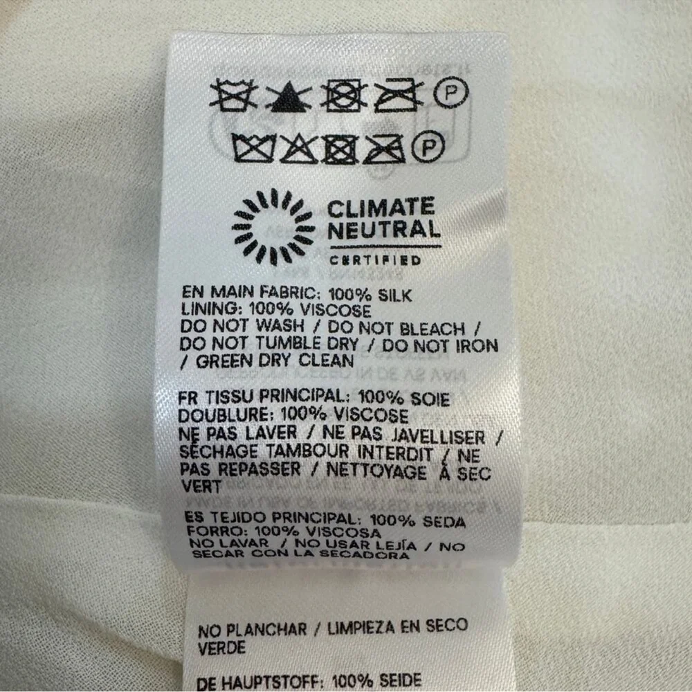 NWT Reformation Pernille Silk Dress - S - Ivory Bridal Silk - Picture 3 of 8